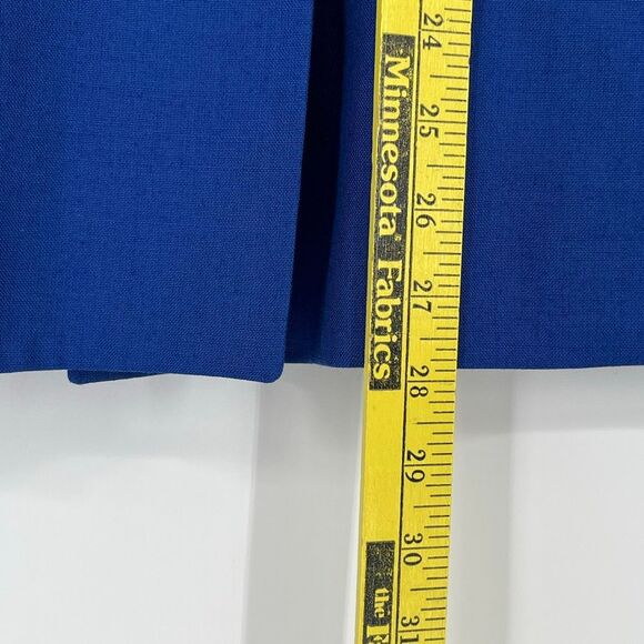 NWT TALBOTS Women Blazer Sz 14 Blue Short Sleeve Italian Fabric Double Breasted - Picture 11 of 15
